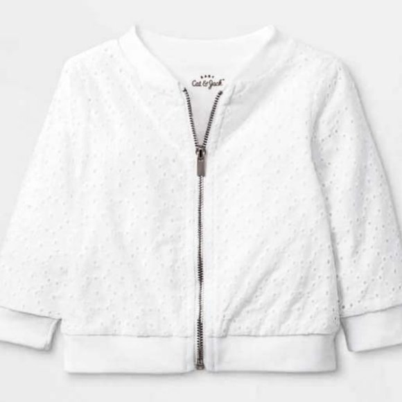 Cat & Jack Other - NWT Sz 6-9mo Girls Eyelet Bomber Jacket Cat & Jack